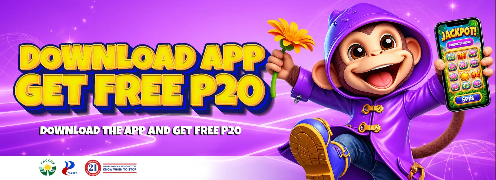 Get the app + deposit ₱100 → claim ₱20 free